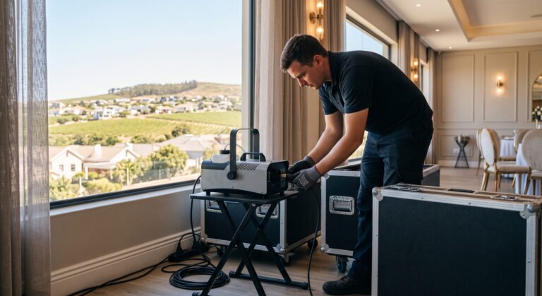 Does Sonic Event Audio Offer Delivery and Setup for Effects Machine Hire Durbanville Clients?